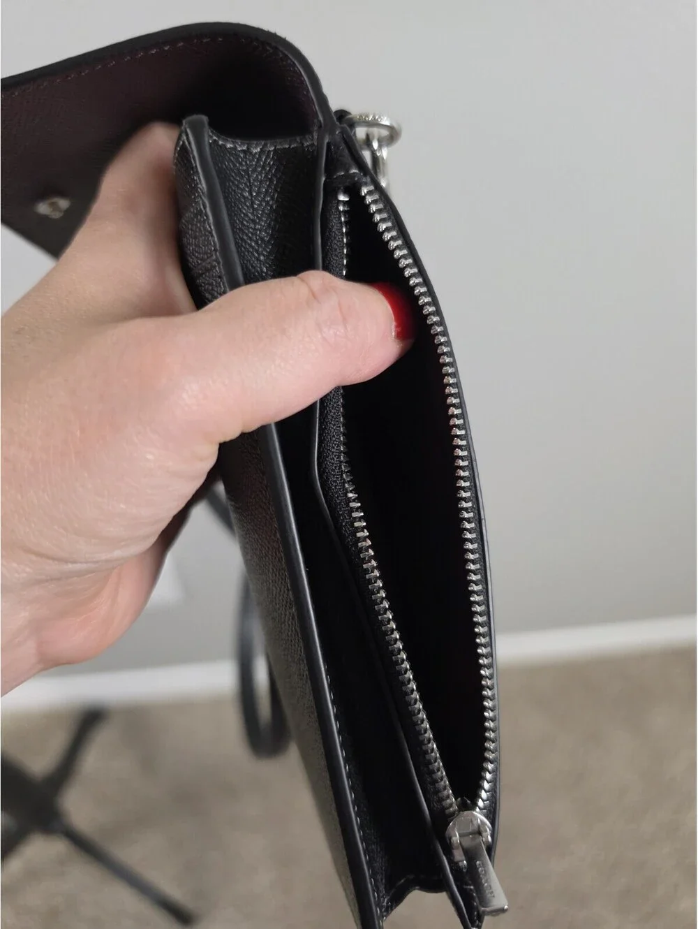 Black Coach Crossbody Badlands Shoulder Bag Leather Purse New